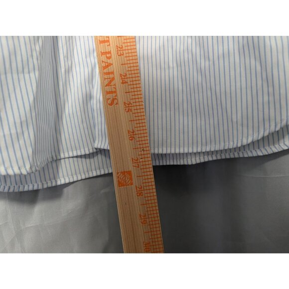 Caliban Mens Blue & White Striped Button-Down Long-Sleeve Shirt Size S - Picture 5 of 6